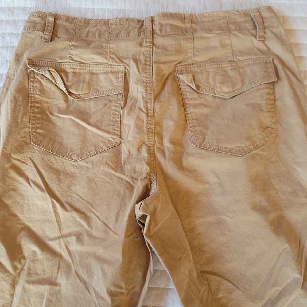 Sanctuary Cargo Jogger Pants Tan Utility Pockets Drawstring Ankle Women Size 29 - Picture 3 of 8